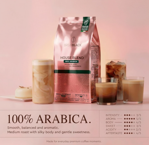BrewBlack House Blend 100% Arabica